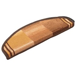 Tapis d'escalier autoadhésifs 5 pcs 65x21x4 cm Marron 