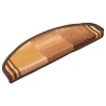 Tapis d'escalier autoadhésifs 5 pcs 65x21x4 cm Marron 