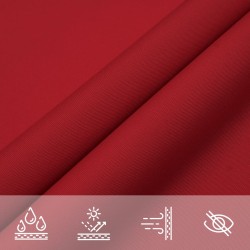Voile de parasol tissu oxford rectangulaire 2x4 m rouge 