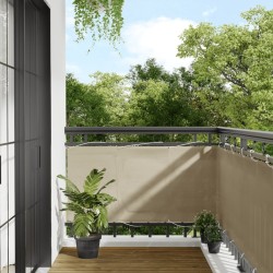 Écran de balcon beige 75x700 cm 100% polyester oxford 