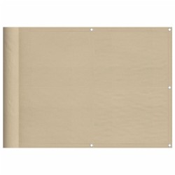 Écran de balcon beige 75x700 cm 100% polyester oxford 
