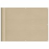 Écran de balcon beige 75x700 cm 100% polyester oxford 