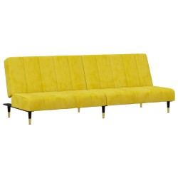 Ensemble de canapés 2 pcs jaune velours 