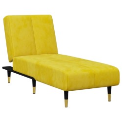 Ensemble de canapés 2 pcs jaune velours 