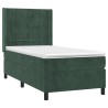 Sommier à lattes de lit avec matelas Vert foncé 90x200 cm 