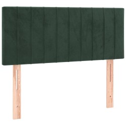 Sommier à lattes de lit avec matelas Vert foncé 90x200 cm 