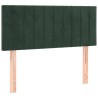 Sommier à lattes de lit avec matelas Vert foncé 90x200 cm 