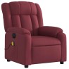 Fauteuil de massage inclinable électrique Rouge bordeaux Tissu 