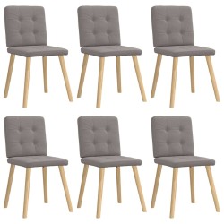 Chaises à manger lot de 6 taupe tissu 