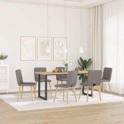 Chaises à manger lot de 6 taupe tissu 