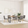 Chaises à manger lot de 6 taupe tissu 