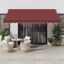 Auvent rétractable automatique bordeaux 400x300 cm 