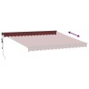 Auvent rétractable automatique bordeaux 400x300 cm 