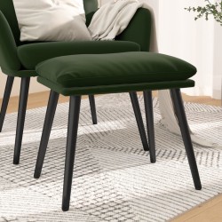 Repose-pied Vert foncé 45x29,5x35 cm Velours 