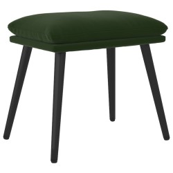 Repose-pied Vert foncé 45x29,5x35 cm Velours 