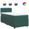 Sommier à lattes de lit avec matelas Vert foncé 90x200 cm 