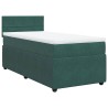 Sommier à lattes de lit avec matelas Vert foncé 90x200 cm 
