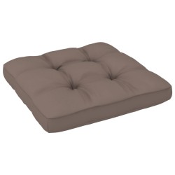 Salon de jardin palette 4pcs avec coussins Pin imprégné de gris 