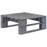 Salon de jardin palette 4pcs avec coussins Pin imprégné de gris 