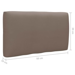 Salon de jardin palette 4pcs avec coussins Pin imprégné de gris 