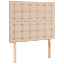 Sommier à lattes de lit avec matelas Cappuccino 90x190 cm 