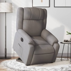 Fauteuil inclinable électrique taupe tissu 