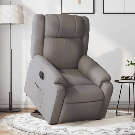 Fauteuil inclinable électrique taupe tissu 