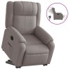 Fauteuil inclinable électrique taupe tissu 