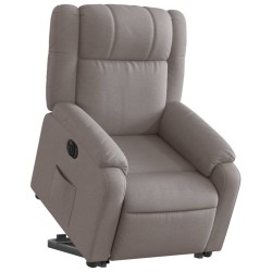 Fauteuil inclinable électrique taupe tissu 