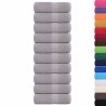 Serviettes de visage 10 pcs gris 30x30 cm 360 g/m² 100% coton 