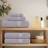 Serviettes de visage 10 pcs gris 30x30 cm 360 g/m² 100% coton 