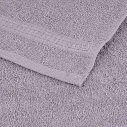 Serviettes de visage 10 pcs gris 30x30 cm 360 g/m² 100% coton 