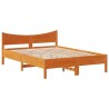 Cadre de lit avec tête de lit cire marron 120x190cm bois de pin 