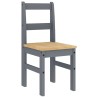 Ensemble à manger Panama 4 pcs gris bois de pin massif 