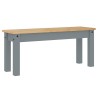 Ensemble à manger Panama 4 pcs gris bois de pin massif 