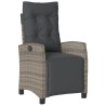 Ensemble à manger de jardin 3 pcs coussins gris résine tressée 