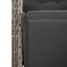 Ensemble à manger de jardin 3 pcs coussins gris résine tressée 
