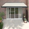 Auvent rétractable crème 3x2,5 m tissu et aluminium 