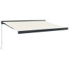 Auvent rétractable crème 3x2,5 m tissu et aluminium 