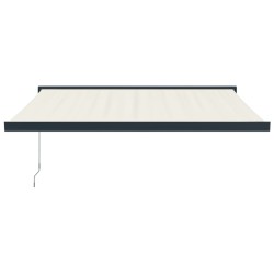Auvent rétractable crème 3x2,5 m tissu et aluminium 