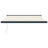 Auvent rétractable crème 3x2,5 m tissu et aluminium 
