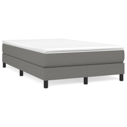 Sommier à lattes de lit avec matelas Gris foncé 120x200cm Tissu 