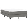 Sommier à lattes de lit avec matelas Gris foncé 120x200cm Tissu 