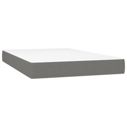 Sommier à lattes de lit avec matelas Gris foncé 120x200cm Tissu 