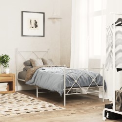 Tête de lit métal blanc 80 cm 