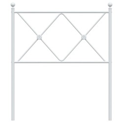 Tête de lit métal blanc 80 cm 