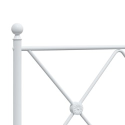 Tête de lit métal blanc 80 cm 