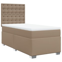 Sommier à lattes de lit avec matelas Cappuccino 80x200 cm 