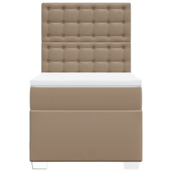 Sommier à lattes de lit avec matelas Cappuccino 80x200 cm 