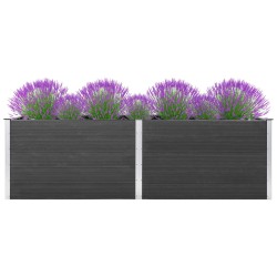 Lit surélevé de jardin 200x50x91 cm WPC Gris 